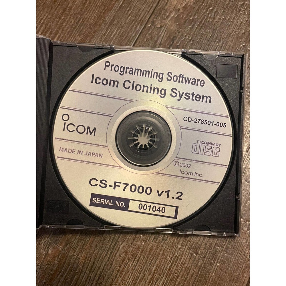 ICOM CS-F7000 Programming Software Cloning System Disc 2017 Made in JAPAN